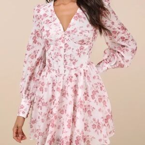Floral Pink Women's Dress